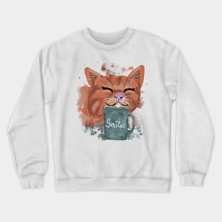 morning cat Crewneck Sweatshirt